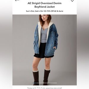 AE strigid oversized denim jacket